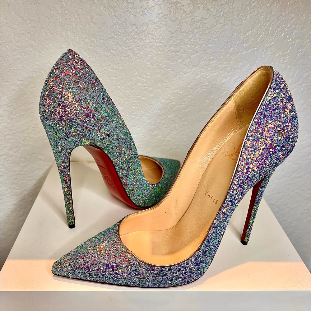 Christian Louboutine, So Kate 120 Glitter Dragonfly, size 39 US9, w original box